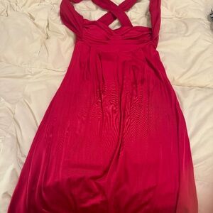 Designer Cocktail Dress Stretch Ruby Red Philosophy di Alberta Ferretti